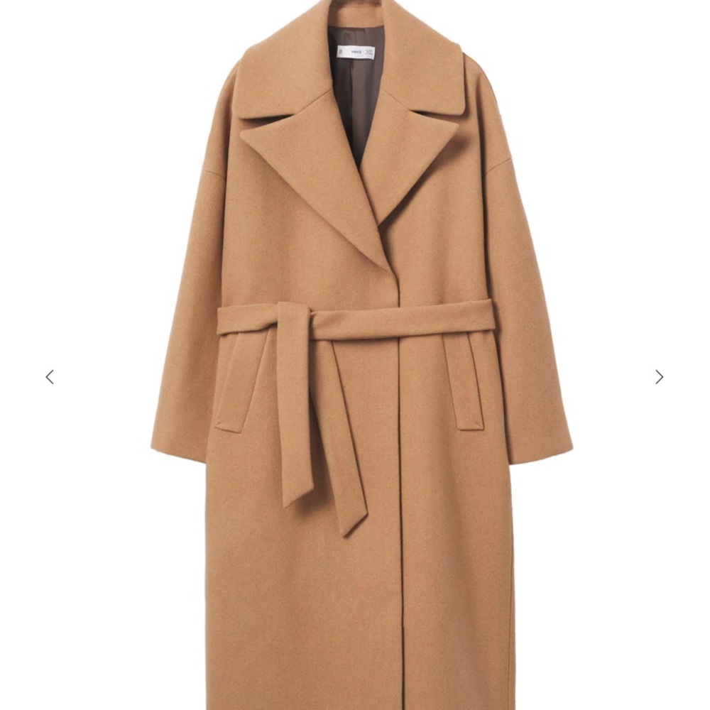 Mango Tan Belted Coat